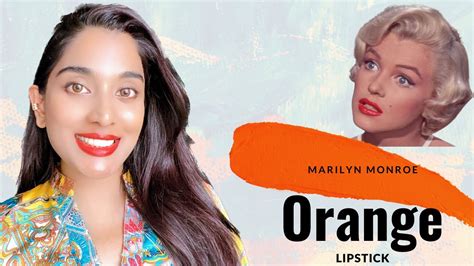 marilyn monroe orange lipstick|marilyn monroe lipstick shade.